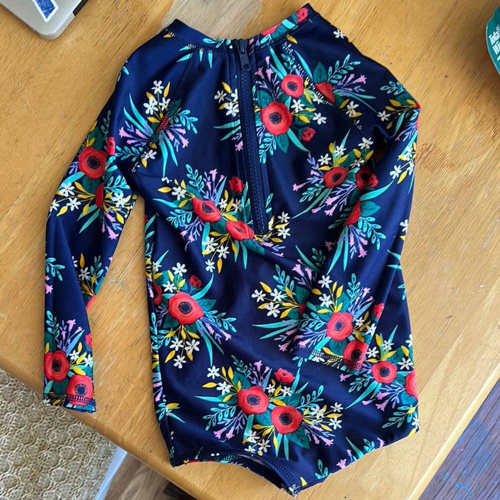 Cat & Jack Red and Green One Piece Swimsuit